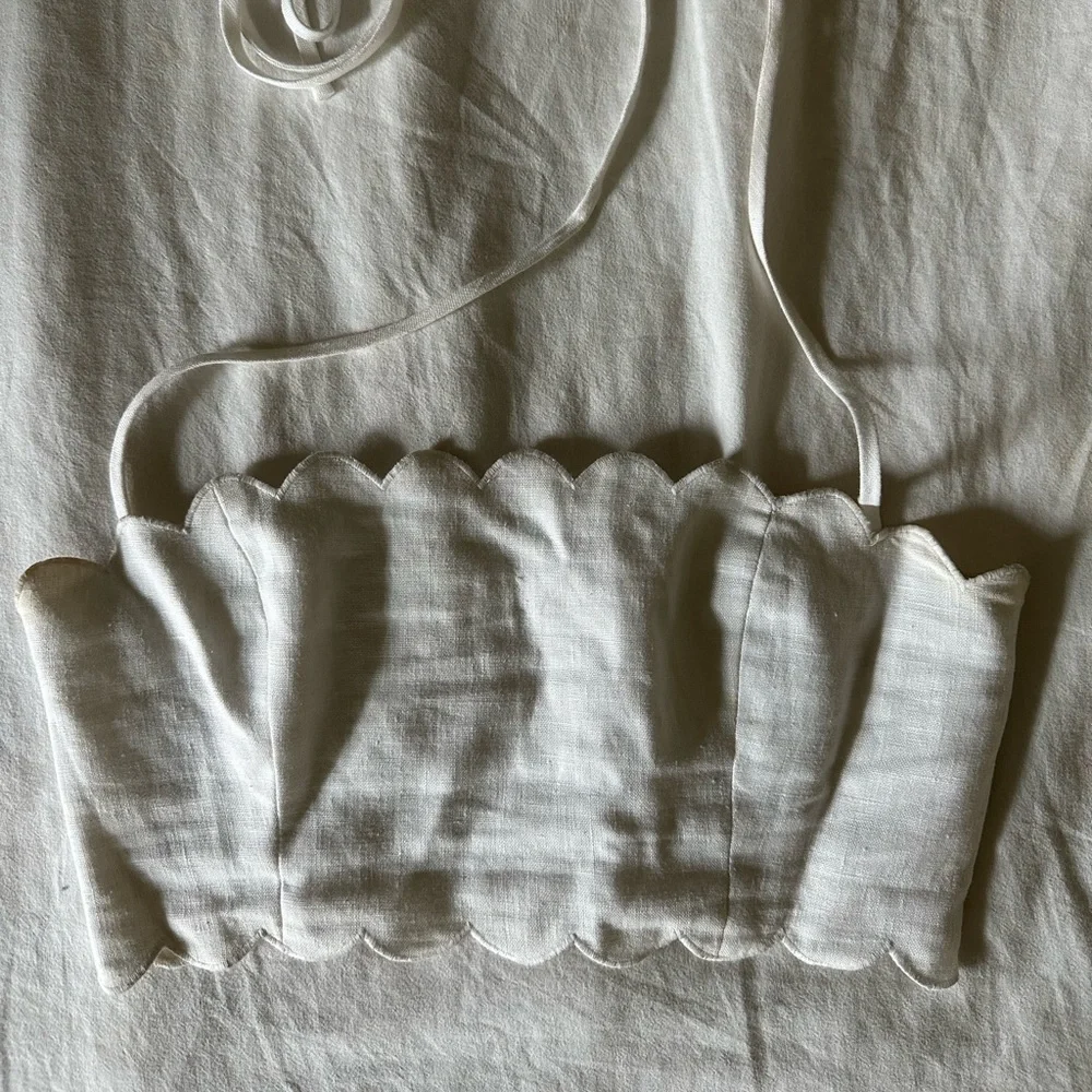 Reformation White Linen Yvonne Top - Picture 2 of 4